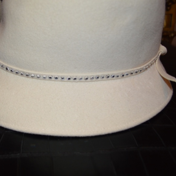 ?Frank Olive 100% Wool Hat with Rhinestones*NEW display picture 1